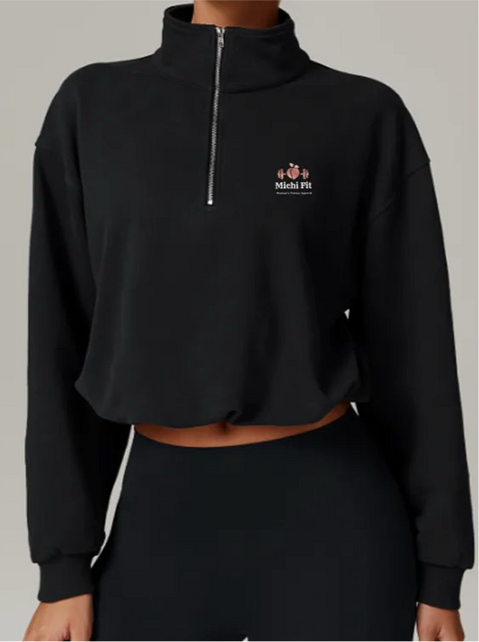 Half Zip Cropped Pullover